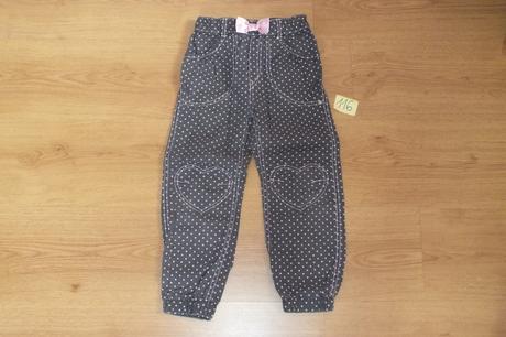 2x oblecene nohavice, srdiecka, super stav, h&m,116