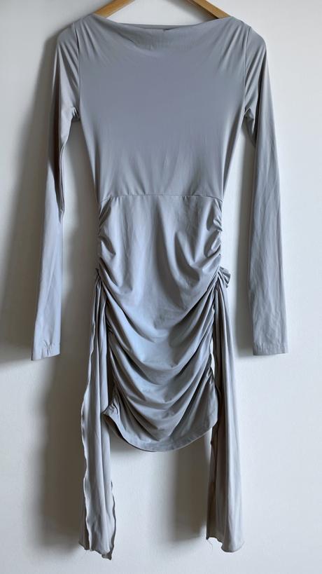 Lioness koktejlové minišaty sivomodré xs 34, xs