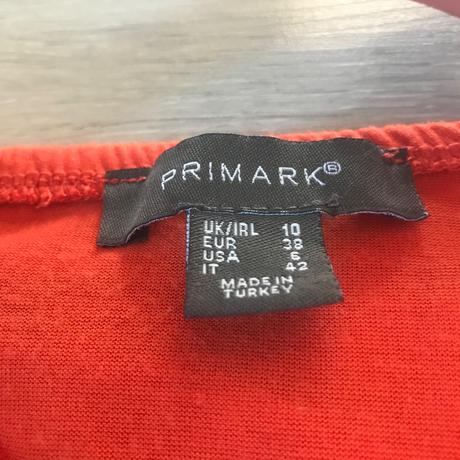 Oranžové tričko s dlhým rukávom, primark,38