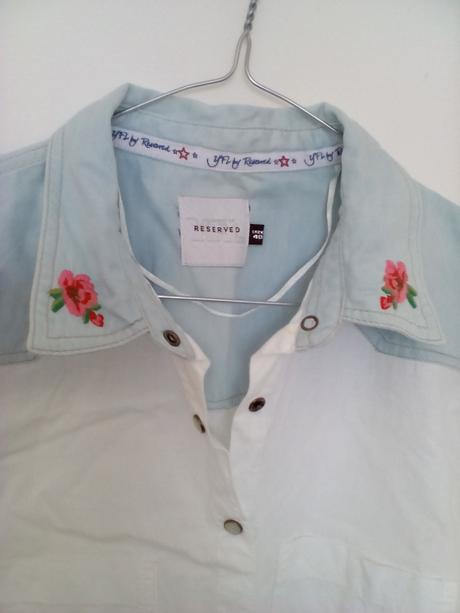 Biela košeľová blúzka s výšivkou, reserved,m