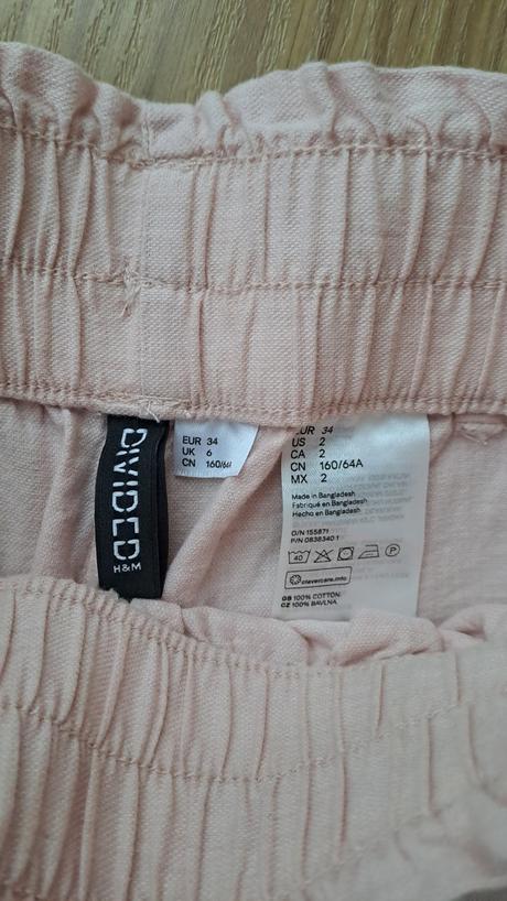 Letné široké nohavice h&m, h&m,xs