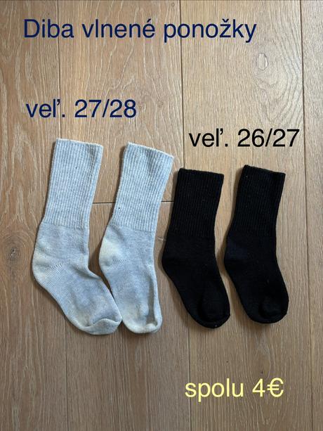 Merino ponožky diba veľ. 26-28, 26