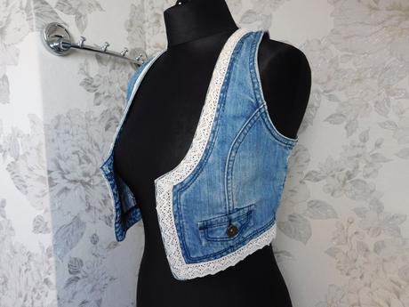 Pekna trendy riflova vesta, amisu,34