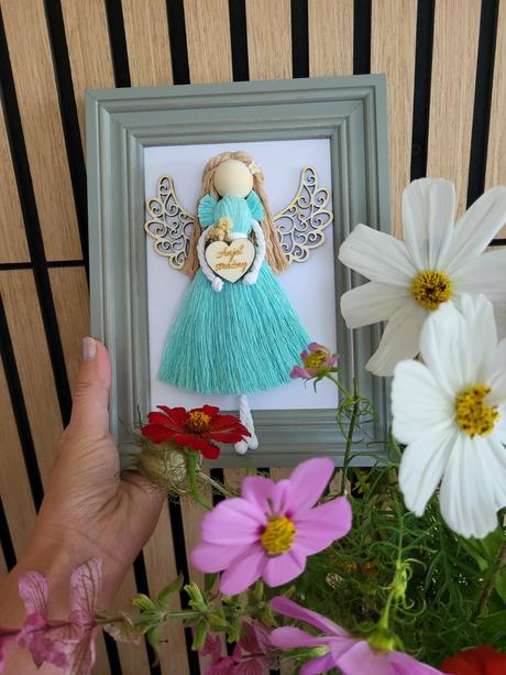 Macrame anjel v obraze,