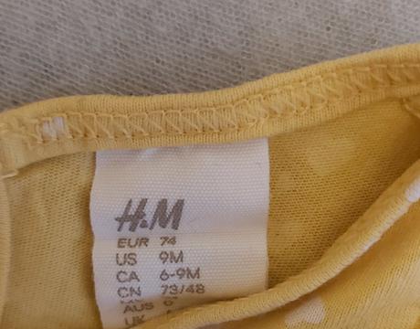 Šaty žlté + srdiečka h&m 86, h&m,86