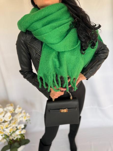 Hrubý jemný vlnený šál, 