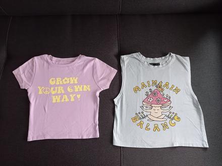 Tričko crop top-cena za obidve, sinsay,xs