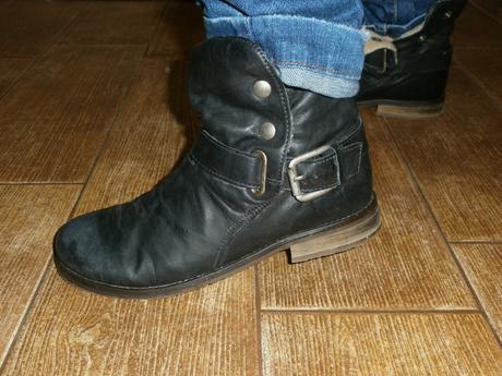 Teplučké kotníkové čižmy z pravej kože buffalo, 39