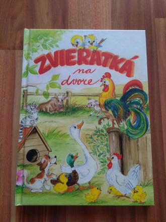 Detská kniha .. zvieratká na dvore,