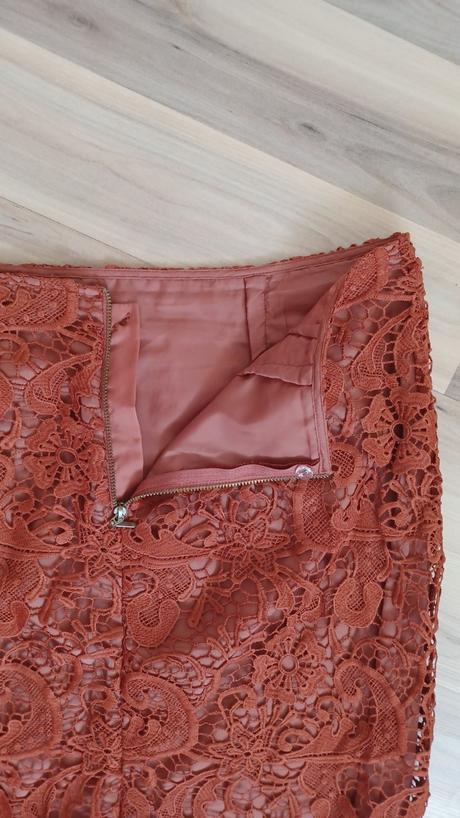 Čipkovaná sukňa v terakotovej farbe, mexx,s