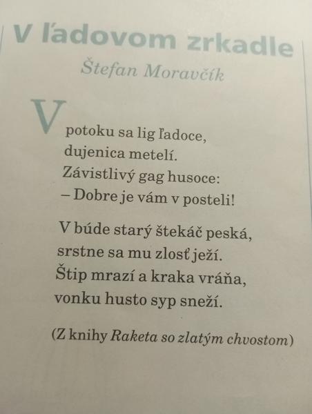 V ľadovom zrkadle: Ako má správne znieť báseň?