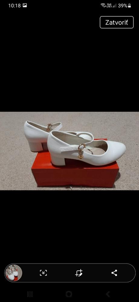 Dievčenské sviatočné topanky, 36