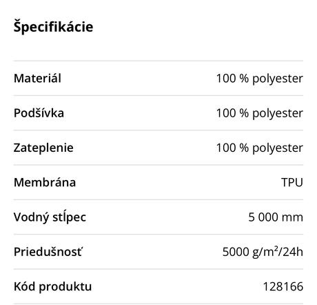 Lyžiarska bunda zn. head, 158