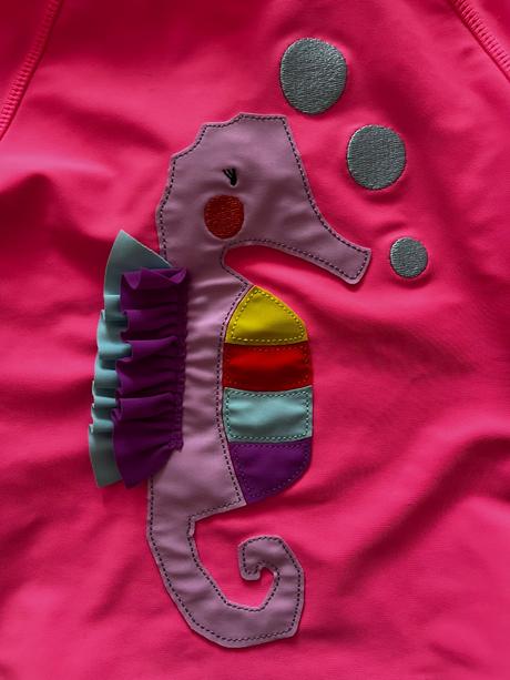 Dvojdielne neonovo ružové plavky s upf 50+, next,92