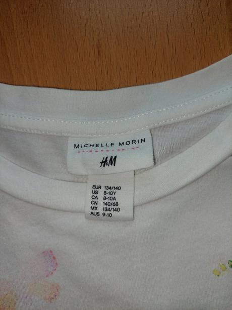 Kvetinové dievčenské tričko, h&m,134