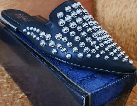 Čierne mules šľapky, 37