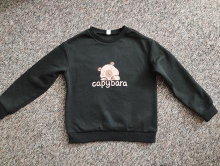 Čierna mikina capibara 140/146, 140