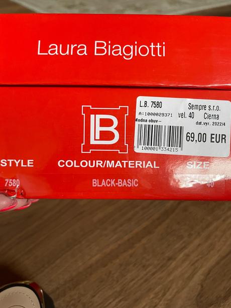 Šľapky laura biagiotti 39/40, 40