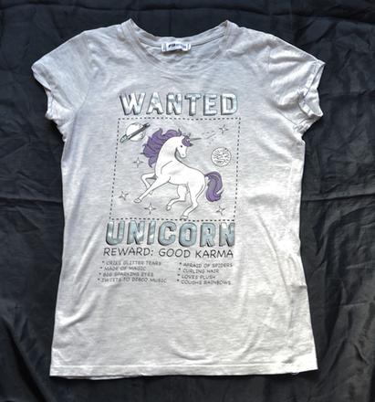 Svetlosivé tričko unicorn v xs, new yorker,xs