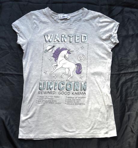 Svetlosivé tričko unicorn v xs, new yorker,xs