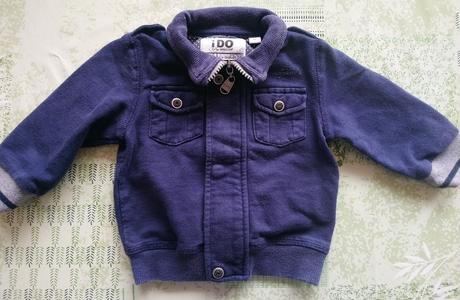Modrá bundičková mikina, ido by miniconf, 74-80 cm, 80