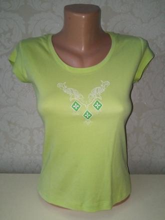Svetlozelené tričko s potlačou (s), s