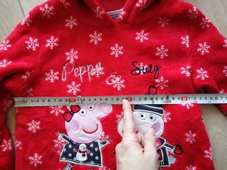 Teplá mäkkučká mikina peppa pig prasiatko, 116