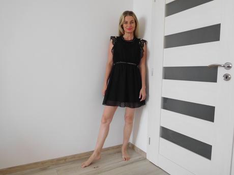 Šaty čierne, dámske 38,v, 36