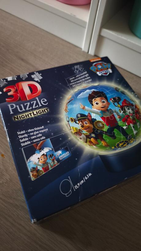 3d puzzle night light paw patrol, 