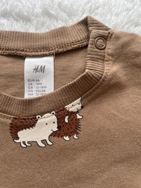 Bavlnene tricka s dlhym rukavom h&m, h&m,86