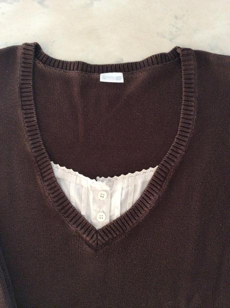 Cvernový sýtohnedý pulóver, l