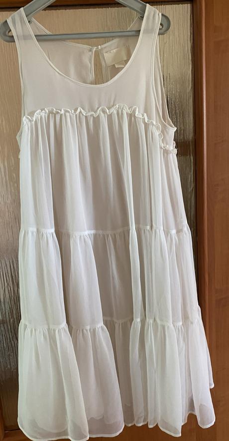 Šifónové volánové šaty h&m conscious v. 42, h&m,42