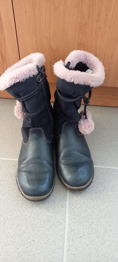 Tmavomodré čižmy s kožušinou veľ.35, graceland,35