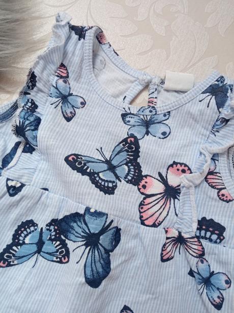 Dievčenské šaty s motýľmi (80), h&m,80
