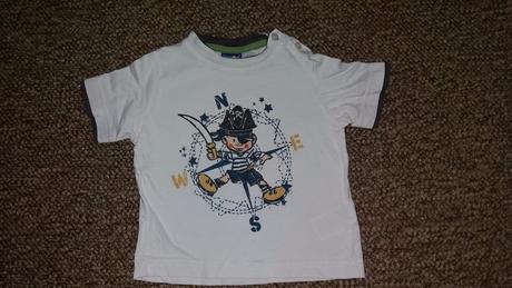 Biele tričko s pirátom, lupilu,86