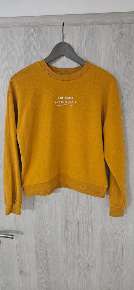 Horčicová dámska mikina, bershka,xs