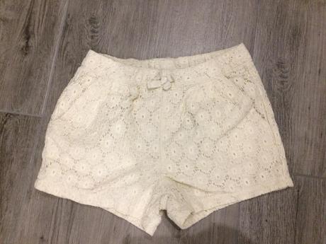 Čipkované kraťasy 5/6 rokov, h&m,116