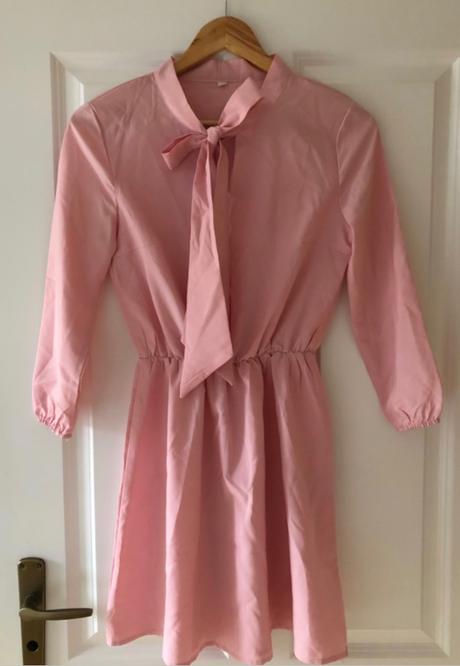 Ružové šaty s mašľou xxs/xs, 34