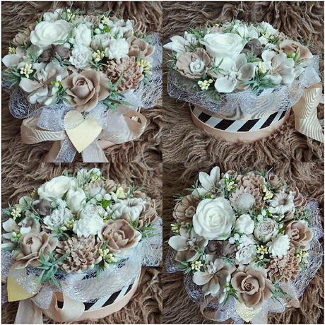 Mydlové boxy, kyticky, dekoracie, 