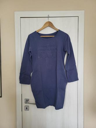 Teplakove saty modre, s