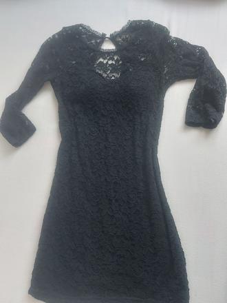 Cierne cipkovane saty xs, xs