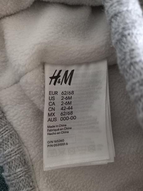 Čiapka s rukavicami, h&m,62
