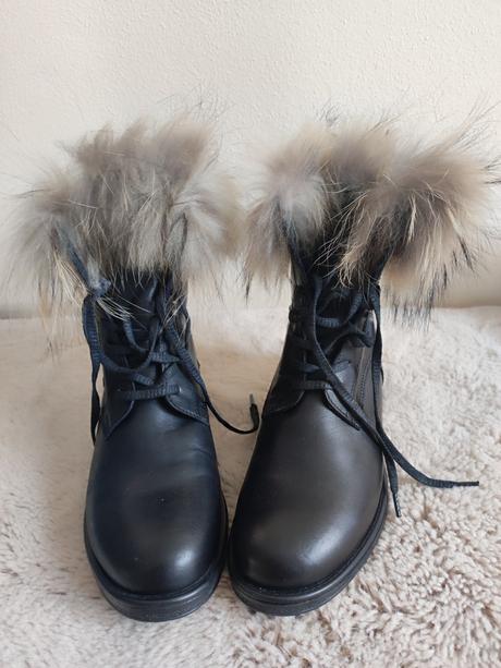 Dámske zimné kožené topánky, 38