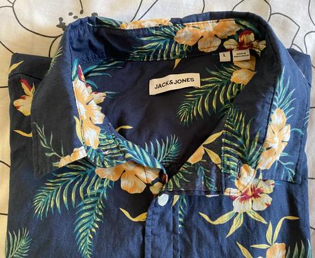 Bavlnená košeľa s potlačou jack&jones v. l, l