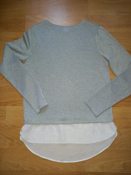 Strieborný pulóver 2v1, f&f,164