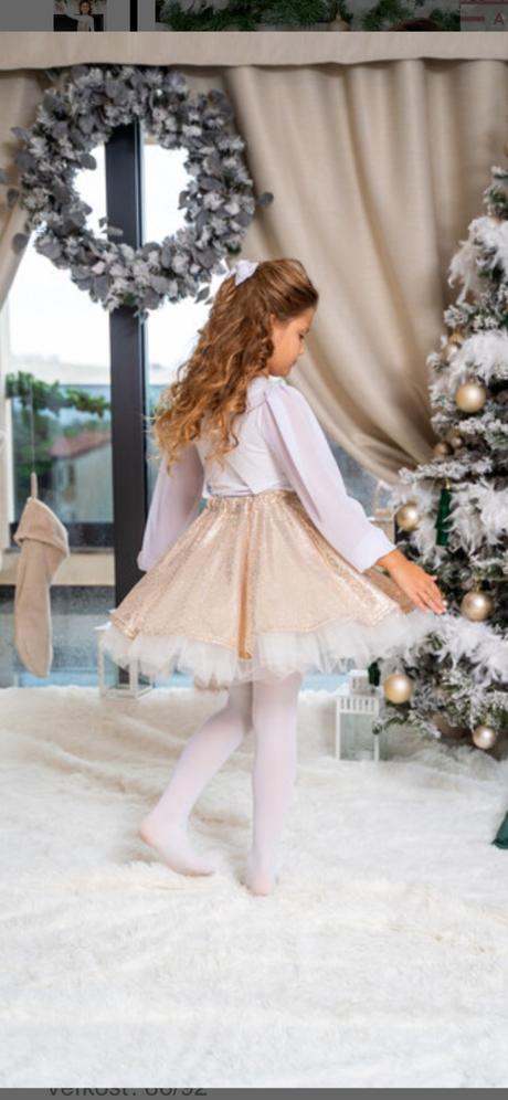 Traková sukňa glitter zlatá zuppa, 128