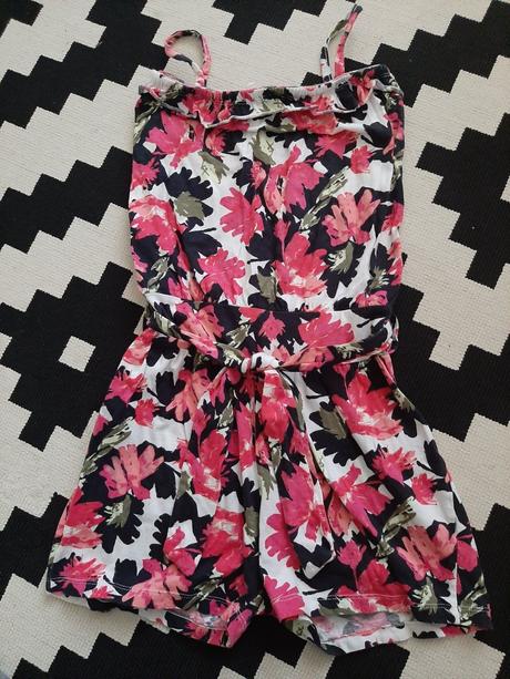 Krásny tričkový kvetovaný overal miss evie 6-10r., 140