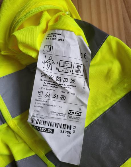 Reflexná vesta na 4-5 rokov, ikea