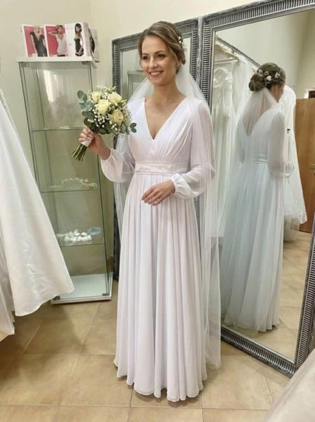 Spoločenské/svadobné šaty vo veľkosti m, m