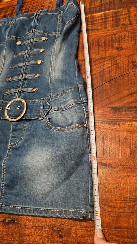 Elastické rifľové šaty, s